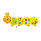 Viga 1.5m Caterpillar Sensory Wall Activity Center - 10-in-1 Wooden Wall Toy