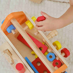 Viga 24-Piece Wooden Tool Basket - Portable Montessori Engineering Caddy