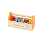 Viga 24-Piece Wooden Tool Basket - Portable Montessori Engineering Caddy