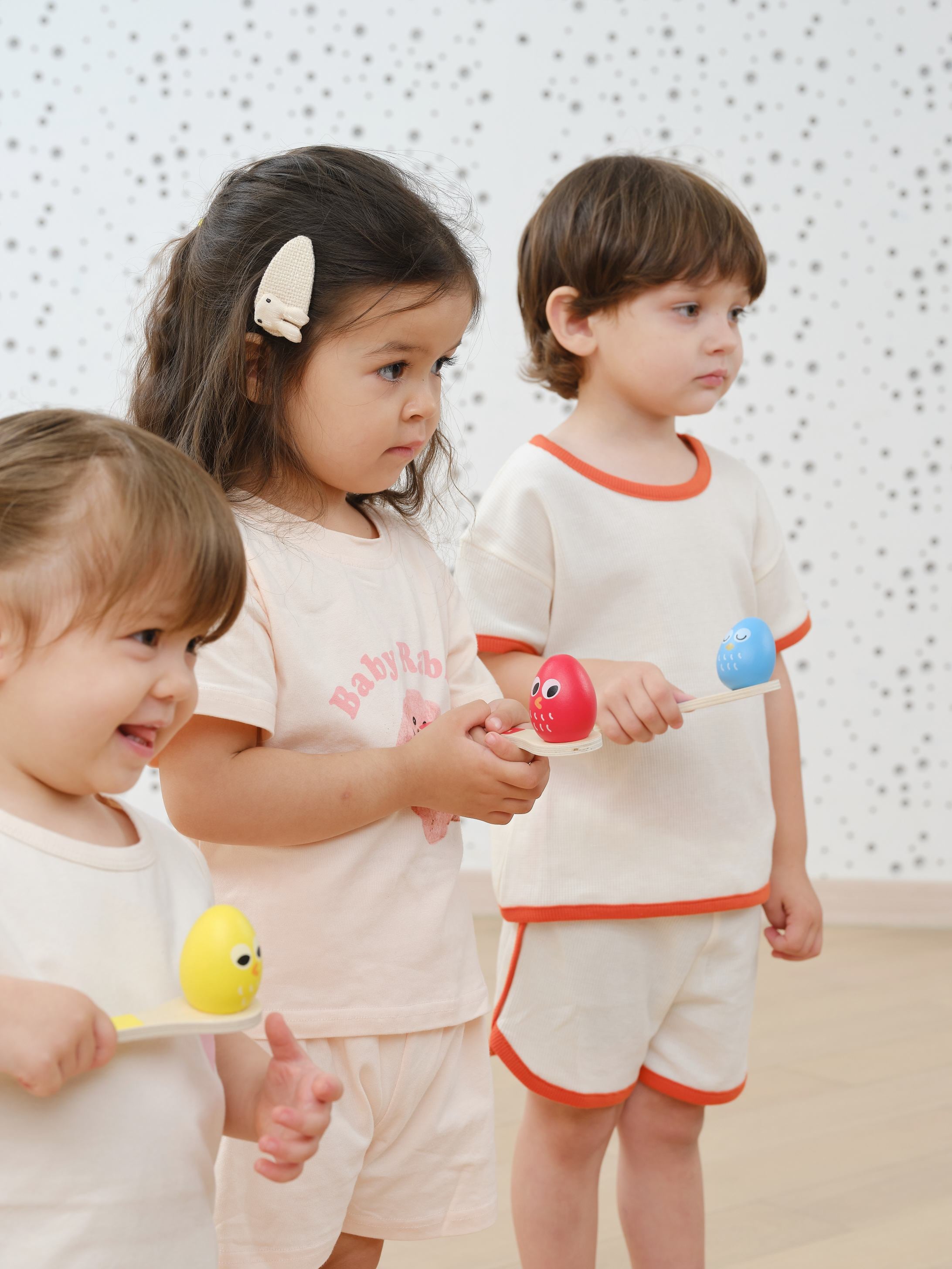 Viga Wooden Egg and Spoon Race Game - 8pc Adjustable Difficulty Balance Set