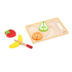 Viga Compact Wooden Fruit Slicing & Matching Set - 6-Piece Montessori Starter Toy