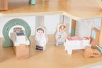 Viga 3-Story Wooden Hospital Playset - 11-Piece Emergency Rescue Center with Ambulance & Helicopter