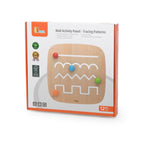 Viga Wooden Line Tracing Wall Toy - 4-Track Sensory Activity Board for Fine Motor Skills