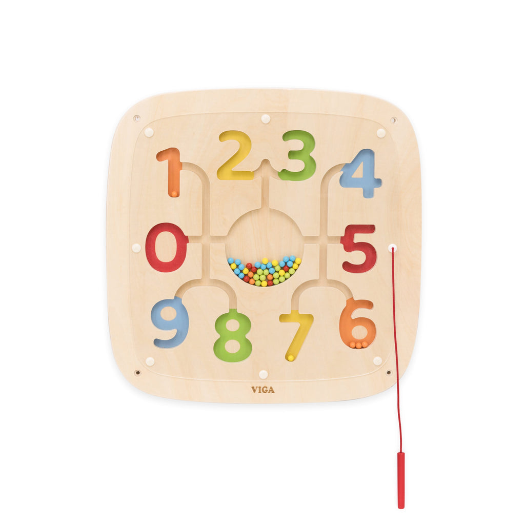 Viga Wooden Counting & Colors Wall Toy - Magnetic Sorting Sensory Activity Board