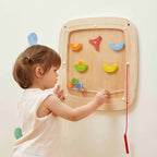 Viga Wooden Magnetic Pinball Wall Toy - Interactive Launch & Score Activity Board