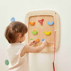 Viga Wooden Magnetic Pinball Wall Toy - Interactive Launch & Score Activity Board