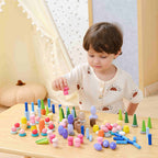 Viga 141-Piece Natural Treasures Loose Parts Set - Montessori Open-Ended Sensory Blocks