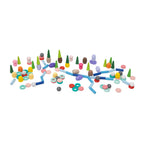 Viga 141-Piece Natural Treasures Loose Parts Set - Montessori Open-Ended Sensory Blocks