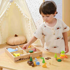 Viga 58-Piece Forest Stories Loose Parts Set - Montessori Sensory Discovery Box