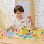 Viga 55-Piece Tropical Adventure Loose Parts Set - Montessori Safari Sensory Box