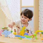 Viga 55-Piece Tropical Adventure Loose Parts Set - Montessori Safari Sensory Box