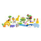 Viga 55-Piece Tropical Adventure Loose Parts Set - Montessori Safari Sensory Box