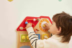 Viga Wooden Small House Busy Board - Montessori Sensory Wall & Tabletop Activity Center