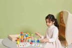 Viga Geometric Stacking Tower - 53pc Balancing & Engineering Set with Beechwood Box