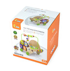 VIGA 4-in-1 Wooden Hedgehog Pull Toy & Activity Center for Toddlers
