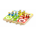 Viga Wooden Insect Folding Ludo Game - 20pc Portable Travel Set