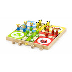 Viga Wooden Insect Folding Ludo Game - 20pc Portable Travel Set