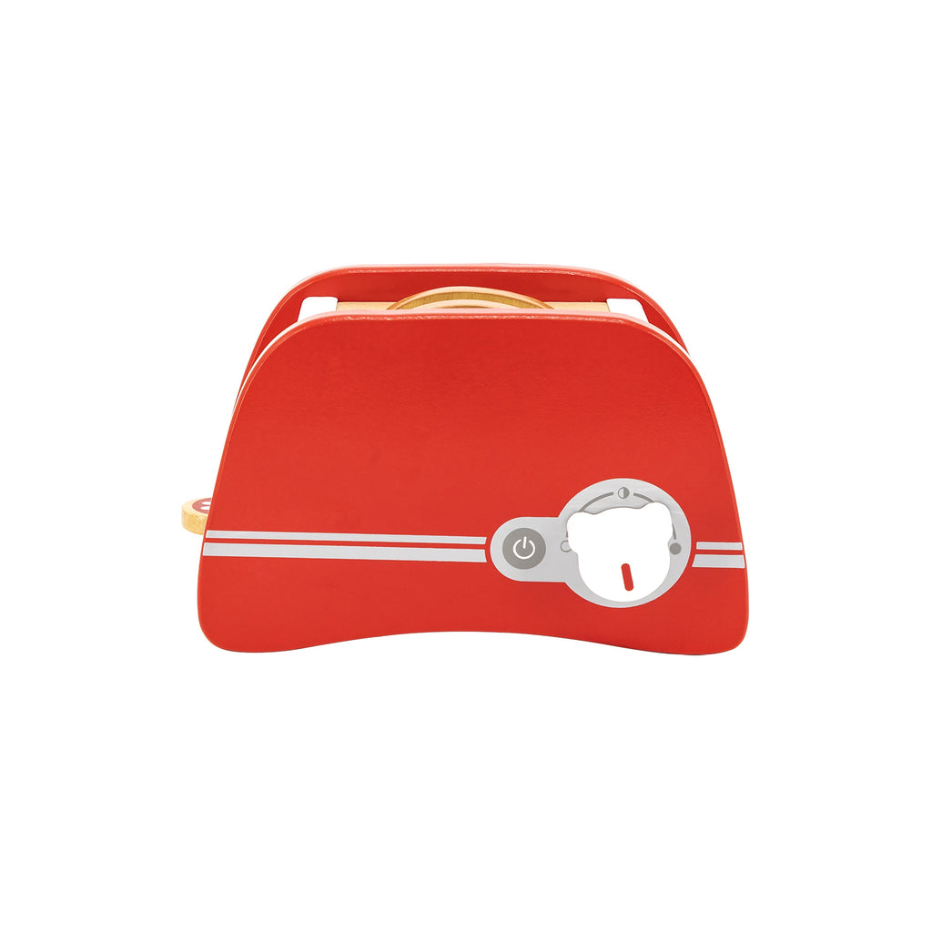 Viga Wooden Pop-Up Toaster Set - Realistic Interactive Breakfast Play Food