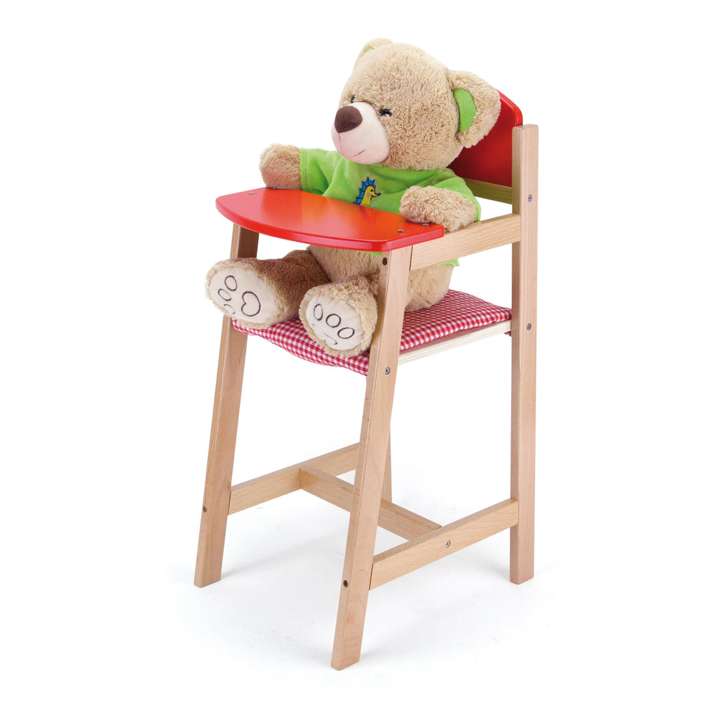 Viga Premium Wooden Doll High Chair - Montessori Role Play Furniture for Kids