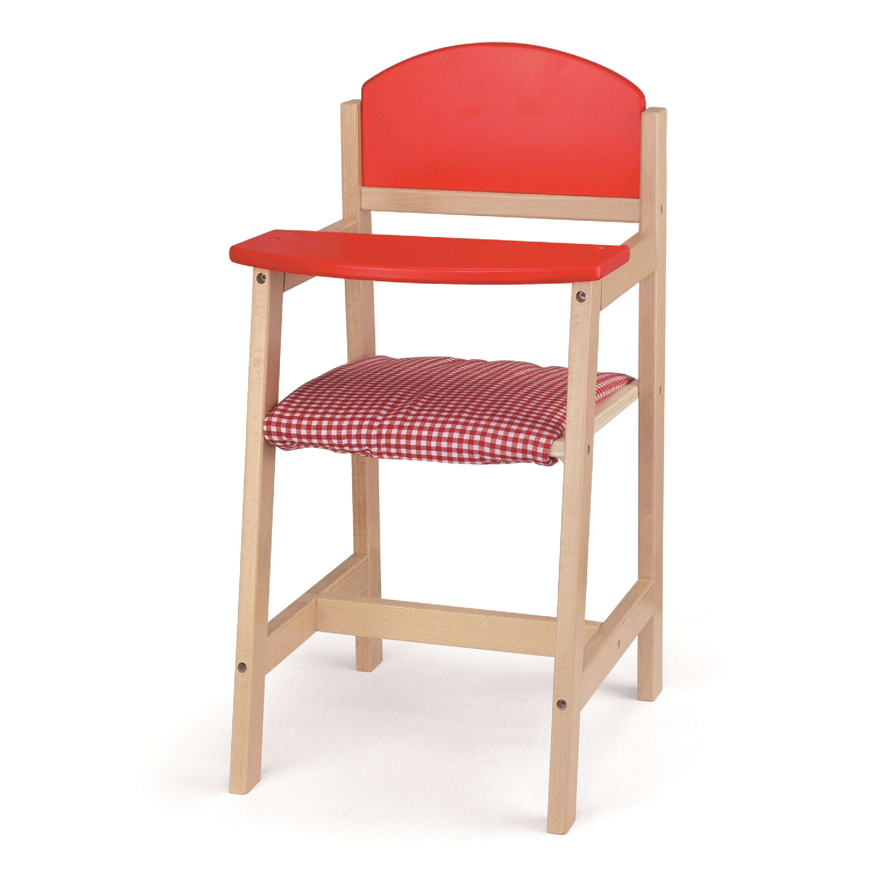 Viga Premium Wooden Doll High Chair - Montessori Role Play Furniture for Kids