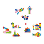 Viga 100-Piece Alphabet & Number Wooden Blocks - Deluxe Montessori STEM Learning Set