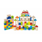 Viga 100-Piece Alphabet & Number Wooden Blocks - Deluxe Montessori STEM Learning Set
