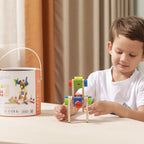 Viga 68-Piece Wooden Construction Set - Junior Mechanic STEM Toolbox with Wrench & Screwdriver