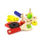 Viga 48-Piece Junior Mechanic Construction Set - Wooden STEM Nut & Bolt Starter Kit