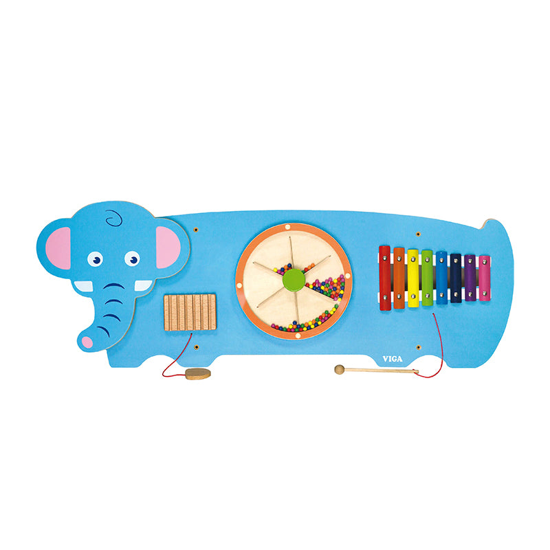 Viga 91cm Elephant Activity Wall Toy - Montessori Logic & Maze Wall Center