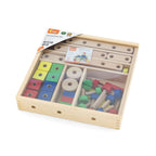 Viga 54-Piece Wooden Nut & Bolt Construction Set - Junior Engineer STEM Toolbox