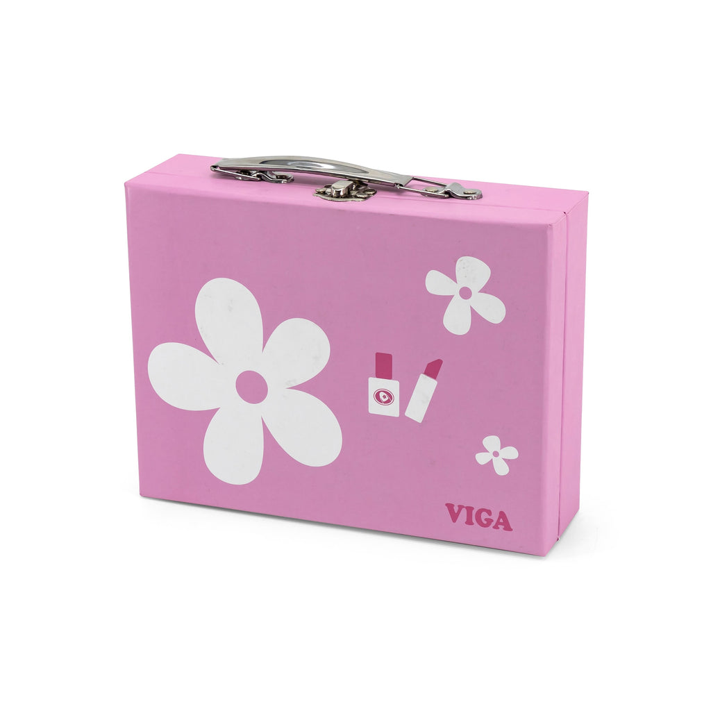 Viga Wooden Little Princess Vanity Case - 11pc Pretend Play Beauty Set