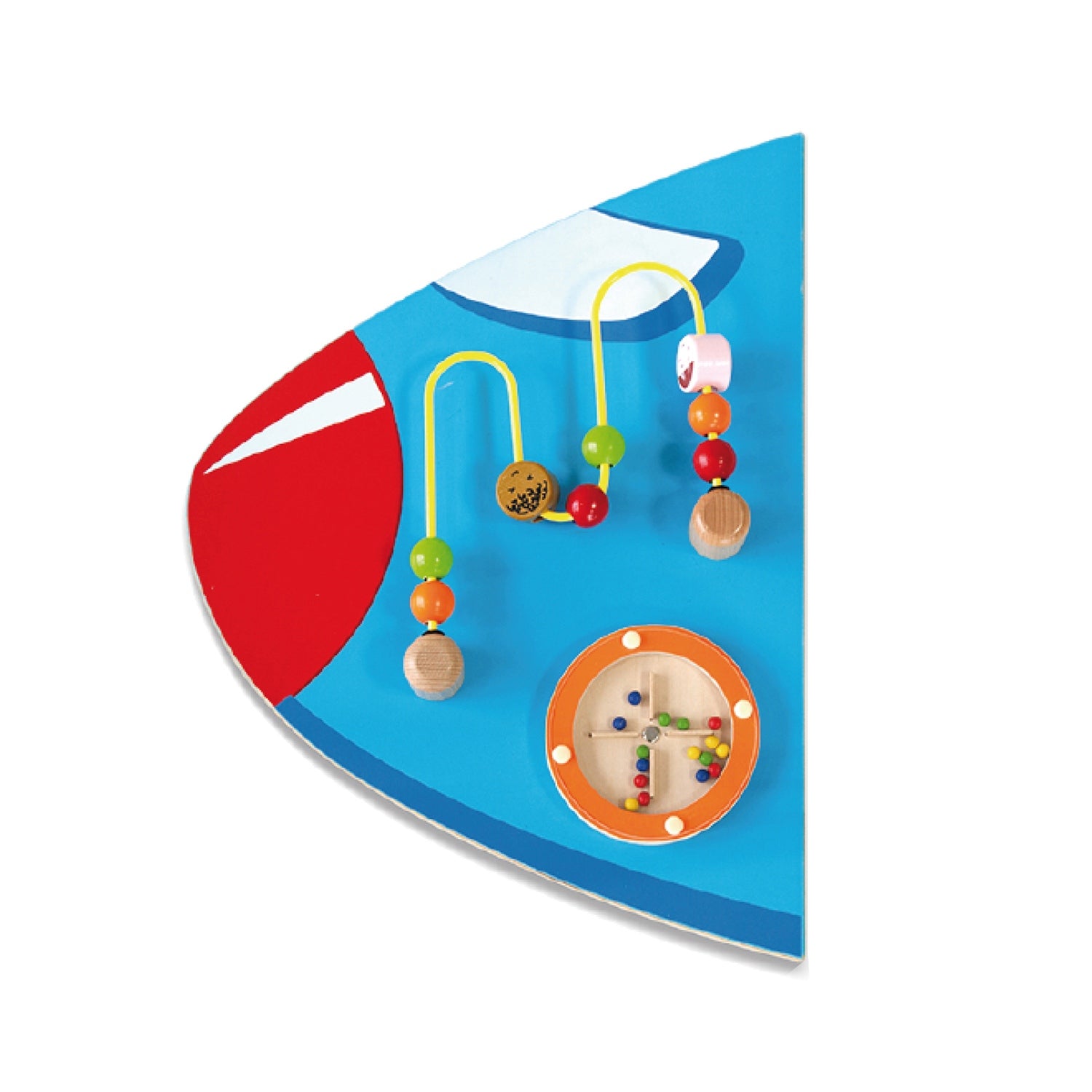 Viga Airplane 5-Piece Wall Toy - Large Montessori Sensory Activity Center for Kids