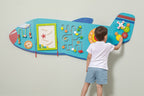 Viga Airplane 5-Piece Wall Toy - Large Montessori Sensory Activity Center for Kids