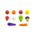 Viga 10-Piece Wooden Fruit & Vegetable Variety Set - Montessori Cognitive Learning Toy