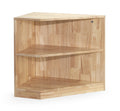 Viga Modern White Wooden Kitchen Corner Cabinet - Rubberwood Modular Pivot Unit