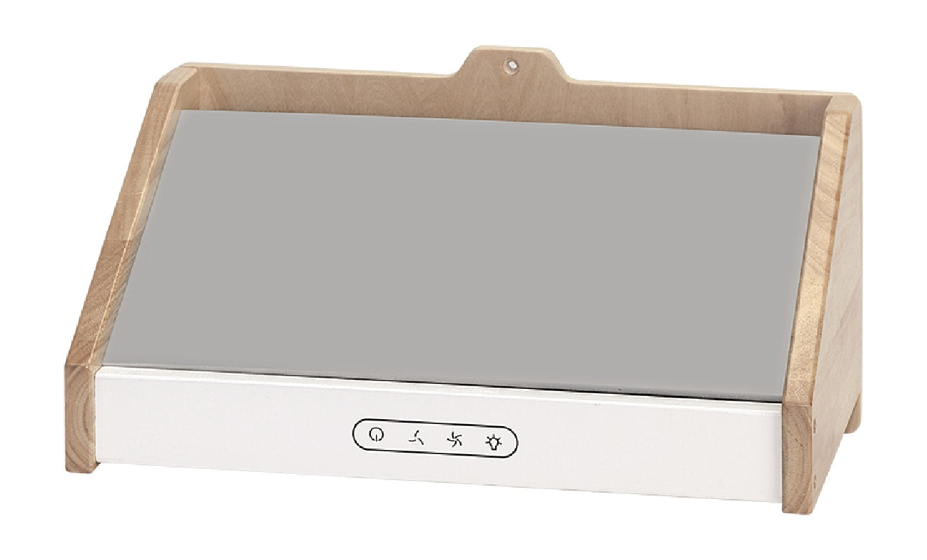 Viga Modern White Wooden Kitchen Wall Unit - 1.1m Microwave, Hood & Cabinet Set