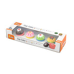 Viga 4-Piece Wooden Slicing Cupcakes Set - Montessori Velcro Dessert Toy