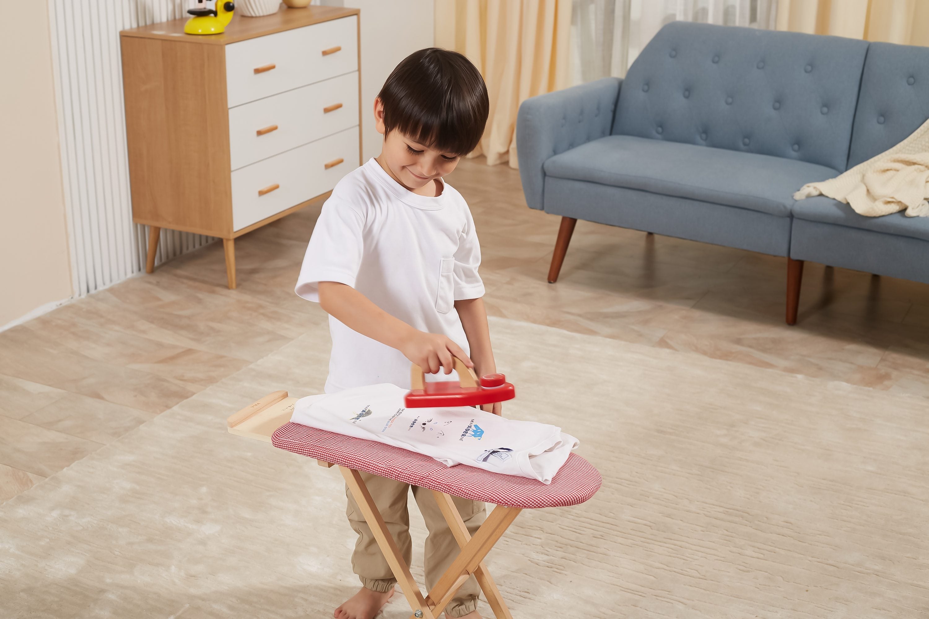 Viga Wooden Ironing Board & Iron Set - Montessori Practical Life Skill Toy