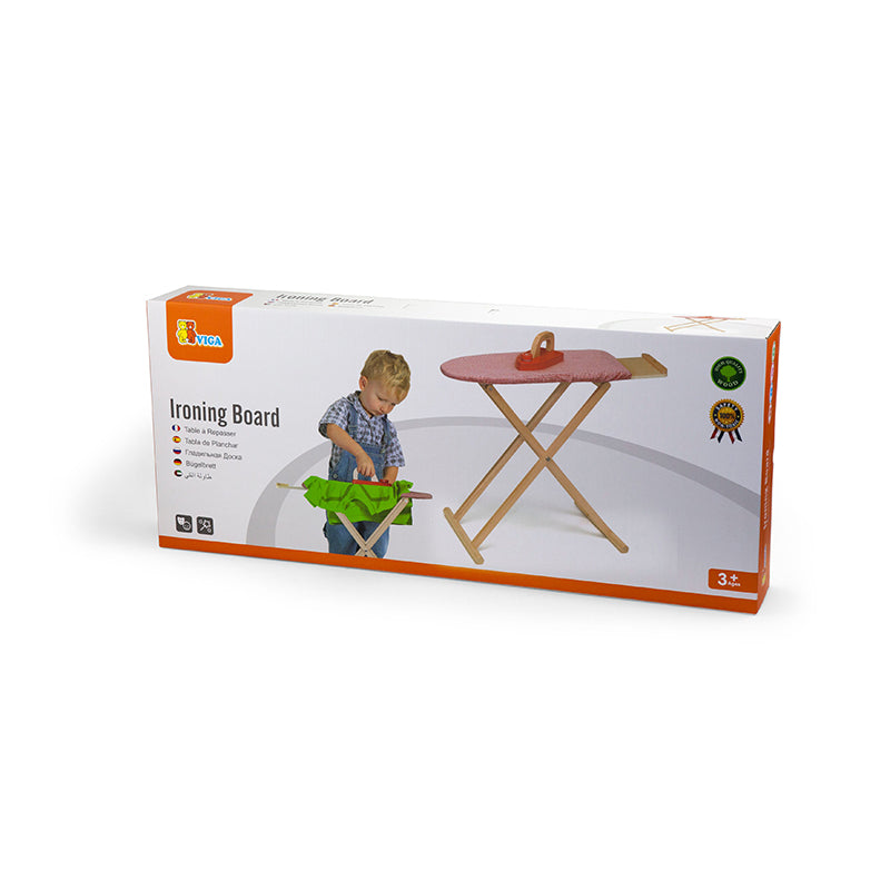 Viga Wooden Ironing Board & Iron Set - Montessori Practical Life Skill Toy