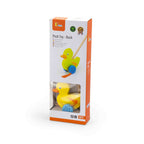 Viga Wooden Duck Push-Along Toy - Rhythmic Walking Toddler Toy with Flip-Flop Sound