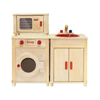 Viga 5-Piece Wooden Play Kitchen Suite - Professional Modular Montessori Furniture Set