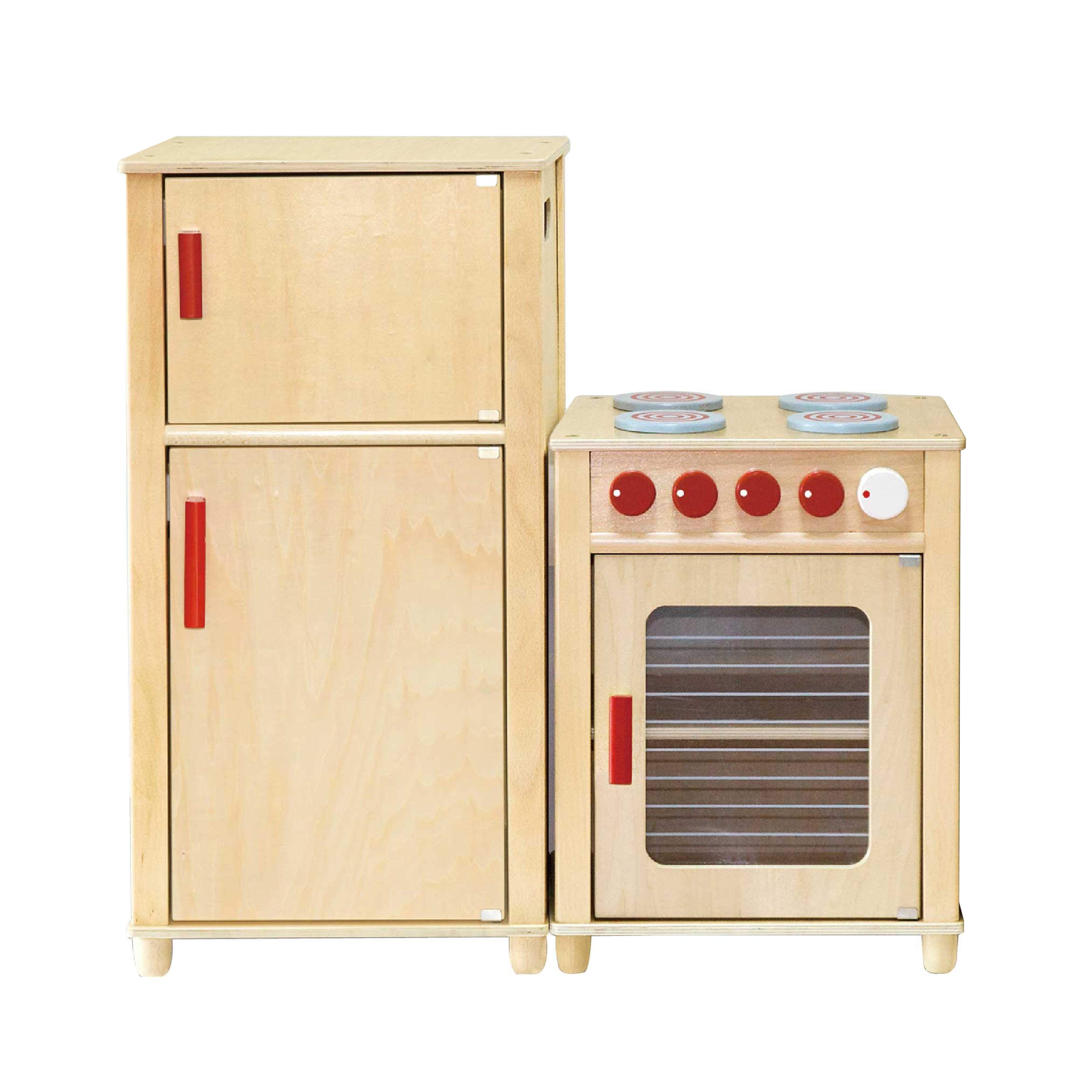 Viga 5-Piece Wooden Play Kitchen Suite - Professional Modular Montessori Furniture Set
