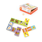 Viga Wooden Farm Animal Dominoes - 28 Piece Educational Logic & Matching Set