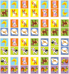 Viga Wooden Farm Animal Dominoes - 28 Piece Educational Logic & Matching Set