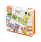 Viga Wooden Farm Animal Dominoes - 28 Piece Educational Logic & Matching Set