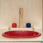 Viga Modern Natural Wooden Play Kitchen - Integrated Montessori Activity Center