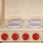Viga Modern Natural Wooden Play Kitchen - Integrated Montessori Activity Center