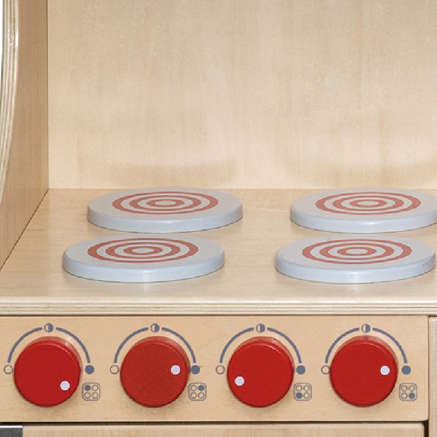 Viga Modern Natural Wooden Play Kitchen - Integrated Montessori Activity Center