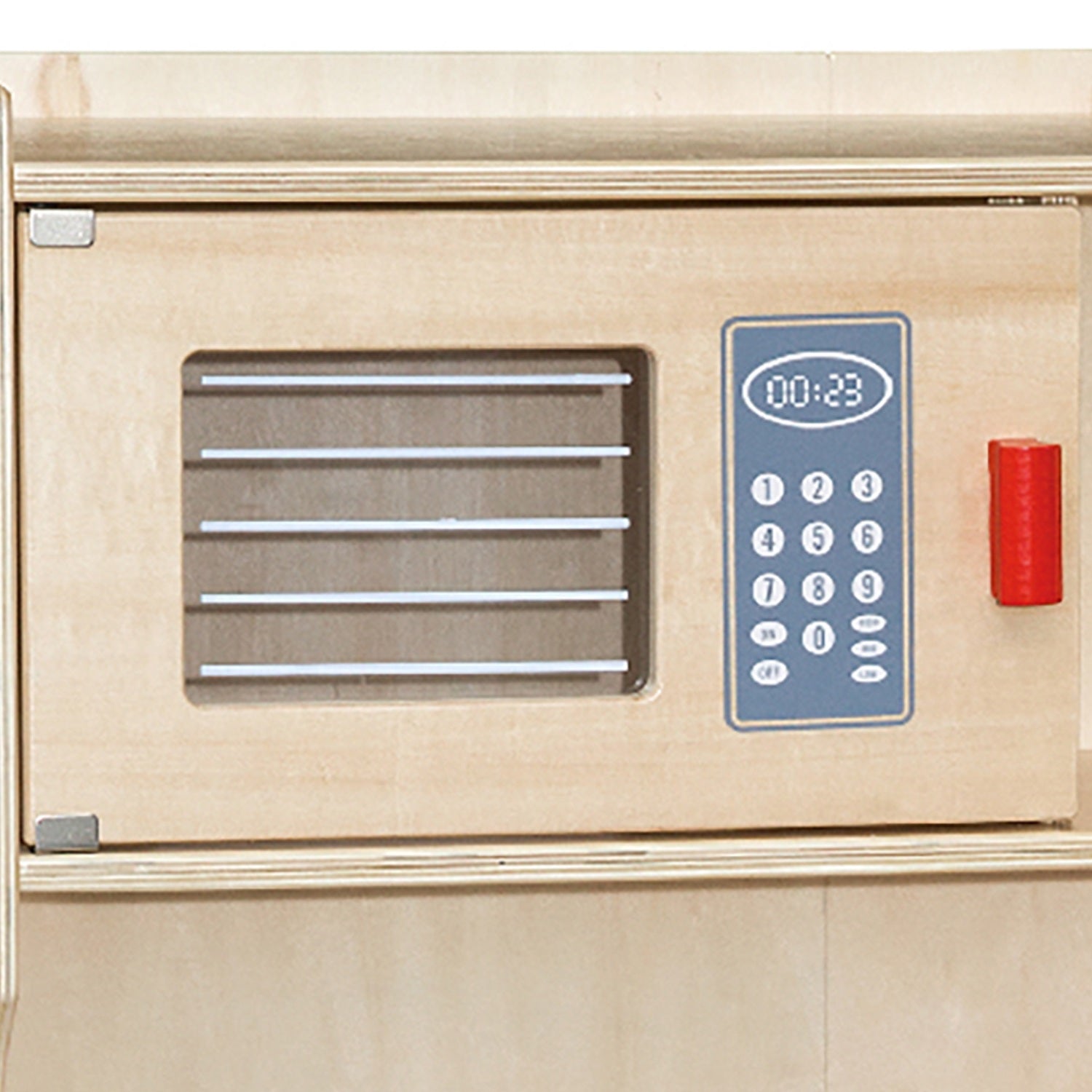 Viga Modern Natural Wooden Play Kitchen - Integrated Montessori Activity Center