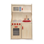 Viga Modern Natural Wooden Play Kitchen - Integrated Montessori Activity Center